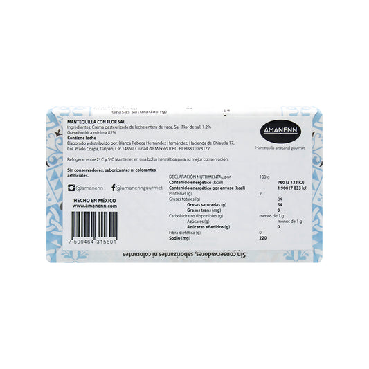 Mantequilla Amanenn Flor de sal 250g ⭐️