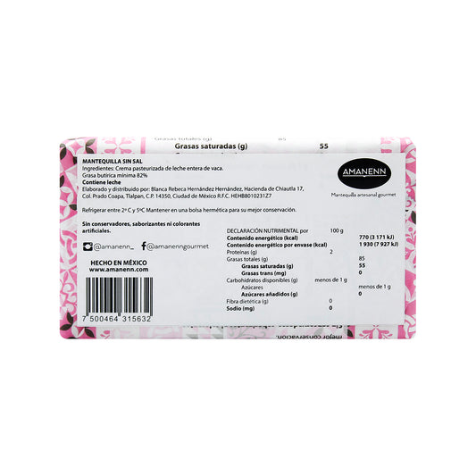 Mantequilla Amanenn Sin sal 250g ⭐️